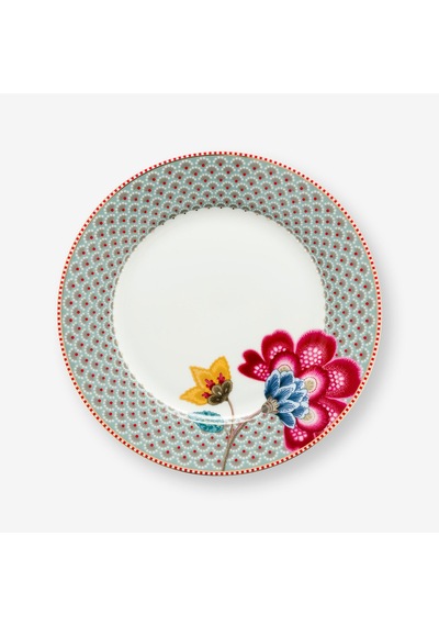 Mavi Porselen Kahvaltı Tabağı 23 Cm