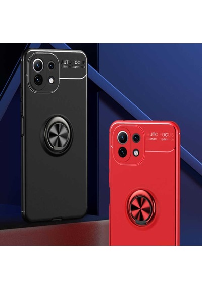 Xiaomi Mi 11 Lite Kılıf Yüzüklü Magnetli Ravel Case