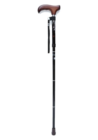 606saw Taşlı Katlanır Baston 9032-4 Siyah Desenli