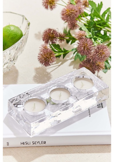 Pasabahce Blok Tealight Mumluk - 1 Adet Şeffaf
