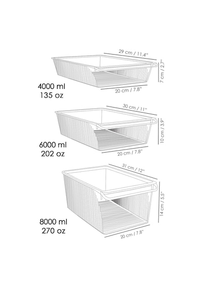 9'lu Kapaklı Buzdolabı Düzenleyici Set - Meyve Sebze Saklama Kabı Dolap İçi Organizer 3x 4-6-8 Lt Şeffaf