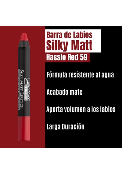Dudak Kalemi - Silky Matt Lipstick - Uzun Süre Kalıcı & Suya Dayanıklı No 59 Hassle Red Diğer
