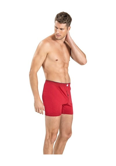 Jiber Erkek Bordo Havlu Kemer Pamuklu 6'Lı Boxer 127