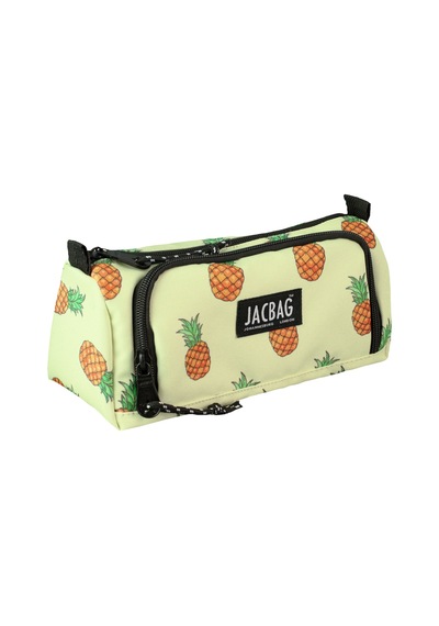 Jacbag Prime Xl-lastik Ayraçlı İki Bölmeli Kalem Kutusu Prime Xl-ananas renkli