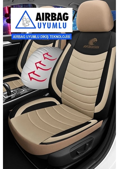 Rover 400 Hatchback Rt 420 Si Lux 136 Hp 2000 Panther Serisi Uyumlu Keten Oto Koltuk Kılıfı Bej