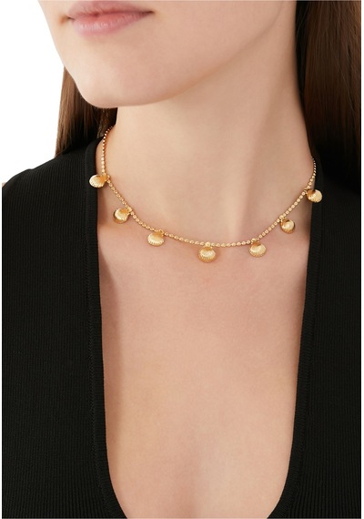 Zarif Kabuk Choker Kolye Çok Renkli