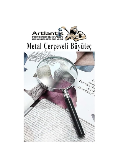 90 Mm 1 Adet 6x Plastik Sap Çerçeveli 9 Cm Büyüteç Merçek Okul Büro Ofis Krom Kaplama Büyüteç