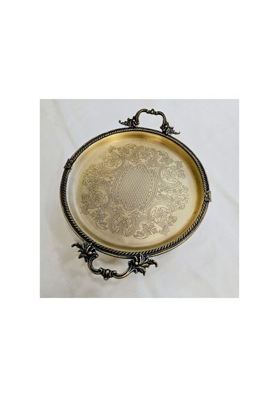 Döküm Kenar Çerceveli Paslanmaz Çelik Tepsi 25 Cm Antik - 848759893 Antik - 848759893 Antik