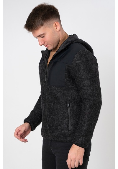 White Stone Eisenstadt Slim Fit Kapüşonlu Mont Siyah