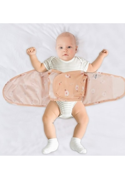 Sevi Bebe 504.194 Bebe Kundak Kemer 0-3 Ay Neşeli Kuş Desen Somon