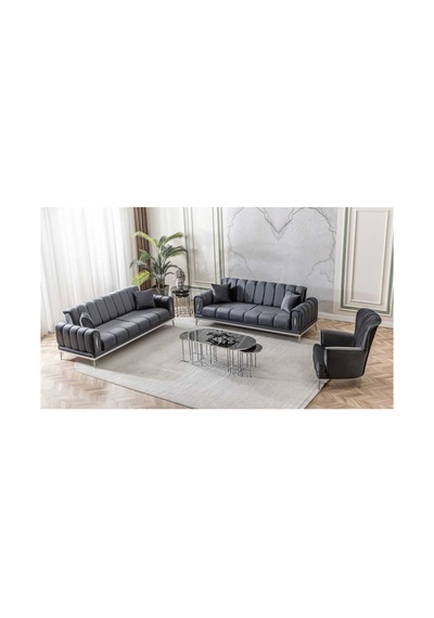 Usta Mekan Lotus Gümüş Sonata Lak Panel 2+1 Orta Sehpa + Zigon Sehpa Seti Usta Mekan Lotus Gümüş Sonata Lak Panel 2+1 Orta Sehpa + Zigon Sehpa Seti