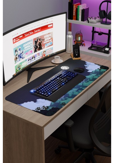 Terraria Kaymaz Dikişli Kauçuk Oyuncu Mousepad V4 - 90x40 Xxl Gaming Mouse Pad Fare Altlığı