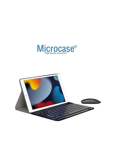 Apple Uyumlu iPad, 9.Nesil 10.2 2021 Bluetooth Klavye Ve Mouse + Kılıf Bkk6