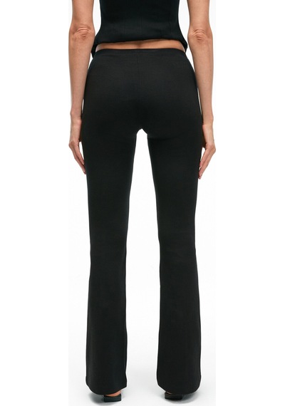 Grımelange KALYYSIA Kadın Yüksek Bel Geniş Paçalı Slim Fit Siyah Pantolon