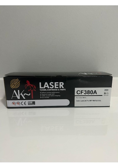 Ak Hp Cf380a/312a Siyah Çipli Uyumlu Toner 2400 Sayfa