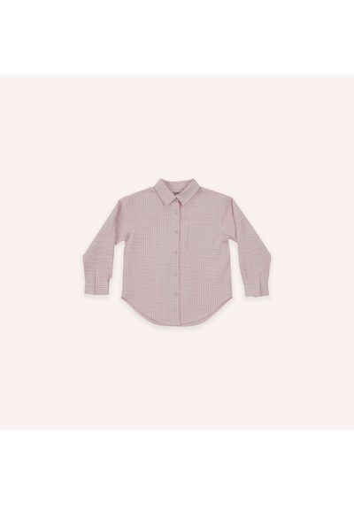 Panço Kız Çocuk Pembe Düğme Detaylı Gömlek