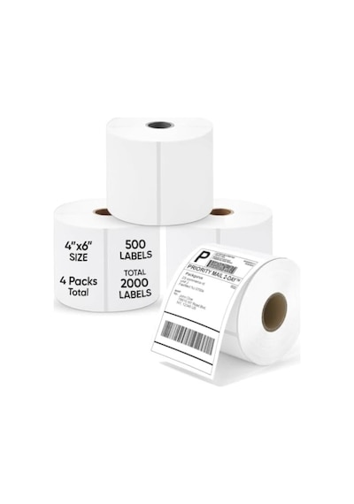 Termal Kargo Barkod Etiketi A Kalite Su-yağ-ısı Dayanımlı 3 Katmanlı Korumalı 40x58 Mm, Adet, 500, 4 1