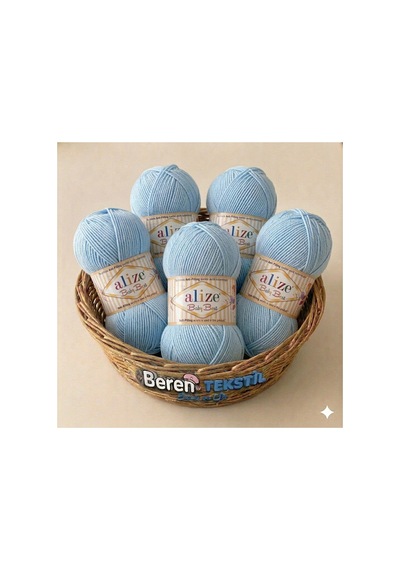 Baby Best - 40 Mavi - 5'li Paket - 100gr/240m - Bebek İpi - Anti Pilling Tüylenmez İp