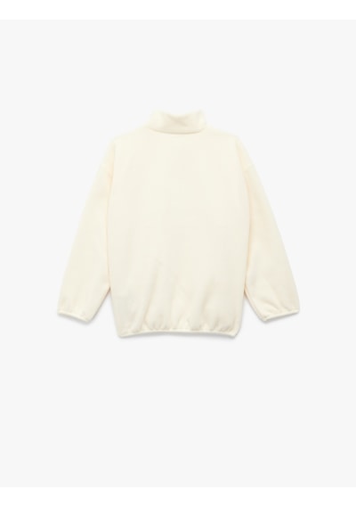 Koton Uzun Kollu Cep Detaylı Baskılı Yarım Fermuarlı Polar Sweatshirt Ekru 6wkg10147ak Ekru Koton Uzun Kollu Cep Detaylı Baskılı Yarım Fermuarlı Polar Sweatshirt Ekru 6wkg10147ak Ekru