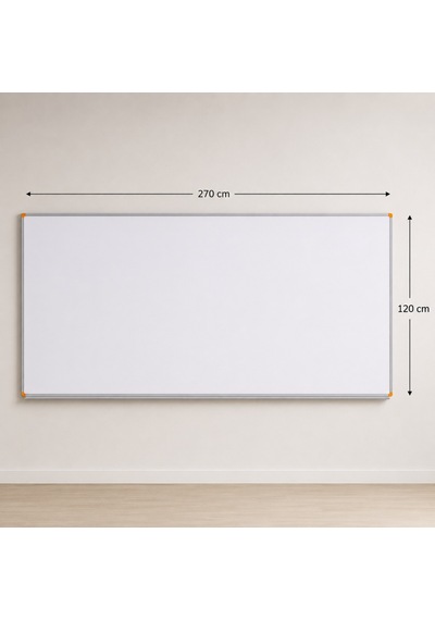 Emaye Yüzey Beyaz Yazı Tahtası 120x270cm