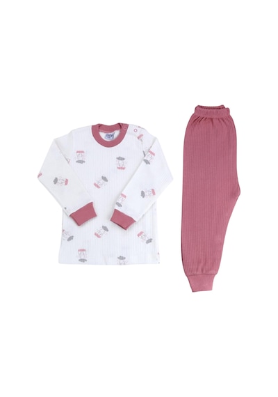 Sebi Bebe Paraşüt Pijama Takım 9158 Gül Kurusu