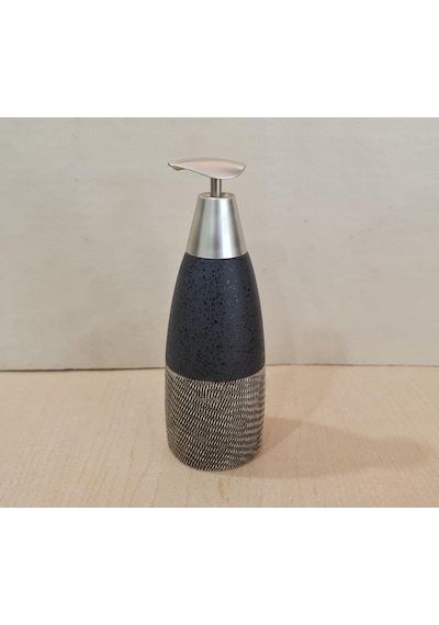 Seramik Sıvı Sabunluk, Siyah Nokta Desen, 20x7 Cm Çok Renkli