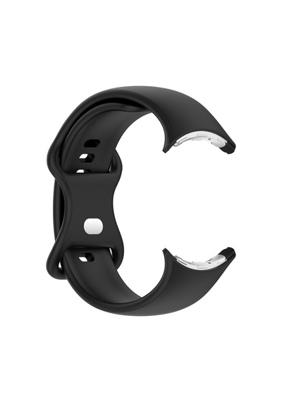 Caseonn Google Pixel Watch 4 45mm Kordon Esnek Spor Silikon Kayış Siyah