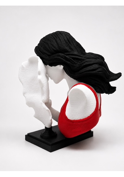 Sessiz Sevgi 15cm Dekoratif Biblo 3d Baskı