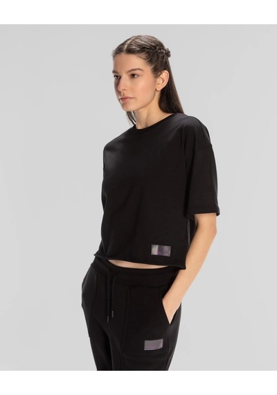 Kappa Authentic Lily Kadın T-Shirt-Siyah
