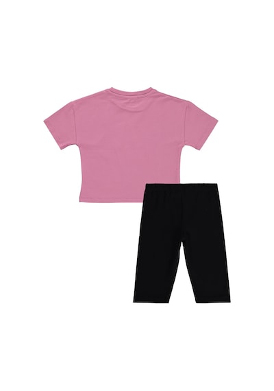 Civil Girls Renkli Çiçek Baskılı 2-5 Yaş Takım - Soft Pembe-siyah