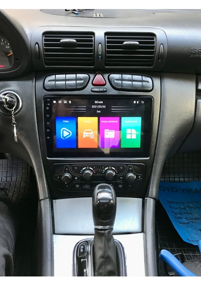 Mercedes C Seri W203 2000-04 9" Uyumlu Androıd Multimedya Gerçek 2/32 Kablosuz Carplay Geri Görüş Kameralı 9"