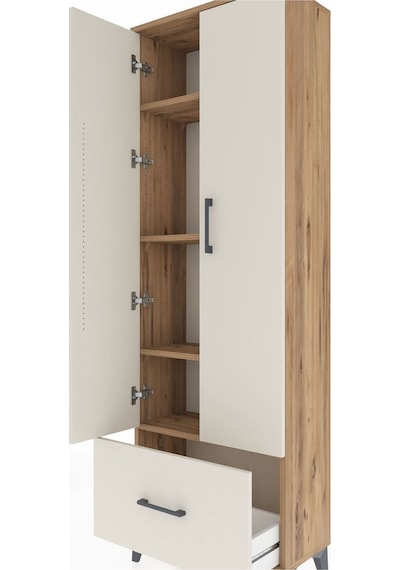 Arges Dolap 4 Raflı Tek Çekmeceli 2 Kapaklı 60x30x182 Çam-aytaşı Çam Arges Dolap 4 Raflı Tek Çekmeceli 2 Kapaklı 60x30x182 Çam-aytaşı Çam