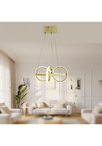 Tt003-sr Tt Ayd. Sarı Işık Sarmal Gold Sarı Kaplama Led Avize Gold