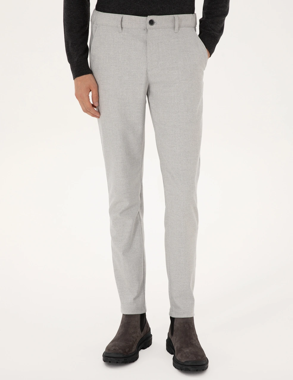 Pierre Cardin Erkek Gri Pantolon Kanvas-chino 50309943-vr024 Gri