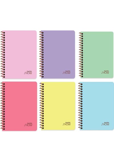 Keskin Pastel Show A6 80 Yaprak Spiralli Pp Kapak Kareli Defter 324592-99 Standart