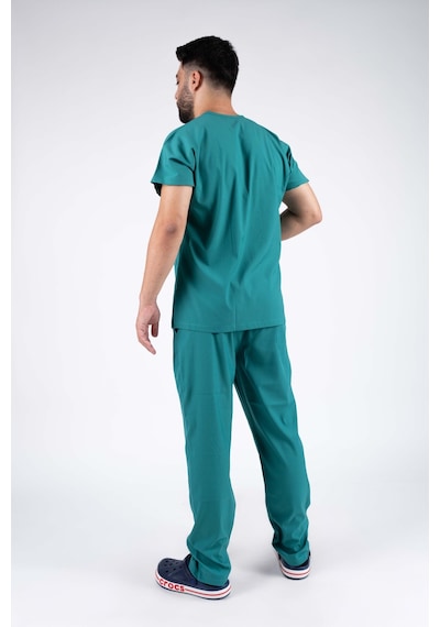 Cerrahi Yeşil Erkek Likralı Hemşire Ve Doktor Forması Takımı Scrubs Hastane Üniforması