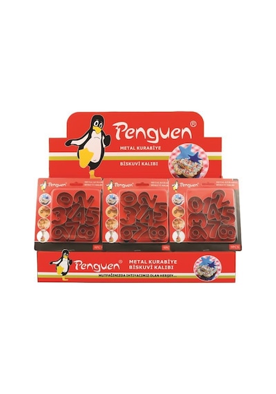 Penguen Png 1711 Sayılar Figürlü Kurabiye Kalıbı 9 Parça N11.4101