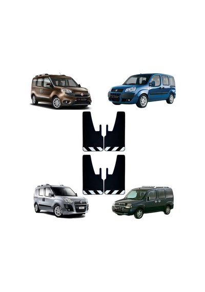 Fiat Doblo Siyah-beyaz Fosforlu 4'lü Paçalık Çamurluk Tozluk Fıa0fx02101