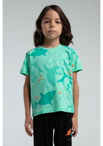 Rolypoly Erkek Çocuk Yeşil Pijama Takımı 5274-47551 Yeşil