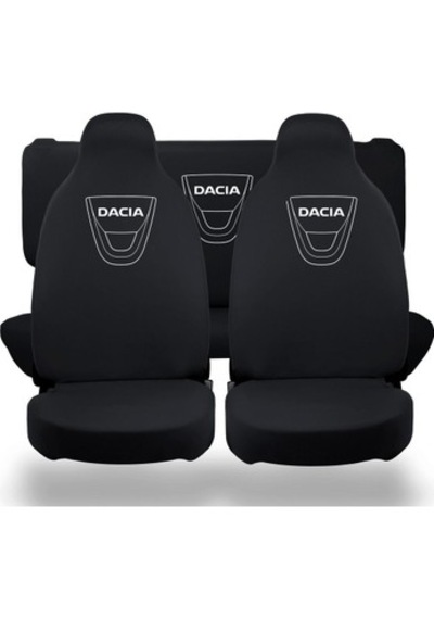 Oto Koltuk Kılıfı Ön Arka Set Gri Dacia Siyah