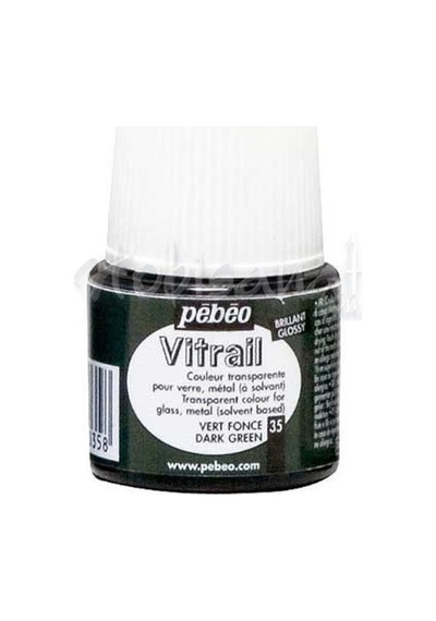 Pebeo Vitrail Şeffaf Cam Boyası 45 ML Koyu Yeşil 35 Yeşil