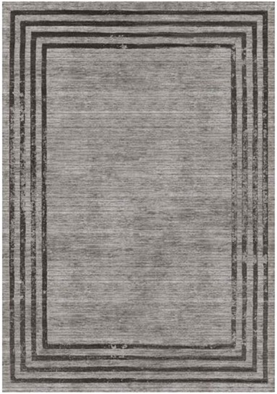 Çam Halı Gloria Td71603 Gri Art Deco Modern Desen Dokuma Saçaklı Kilim