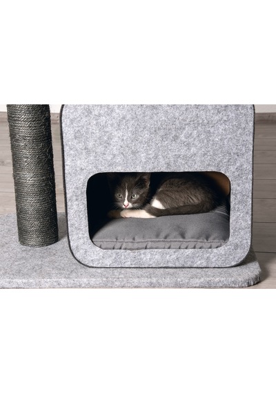 Karlıe Kedi Tırmalama+ev Flavıe Gri 60x40x77cm