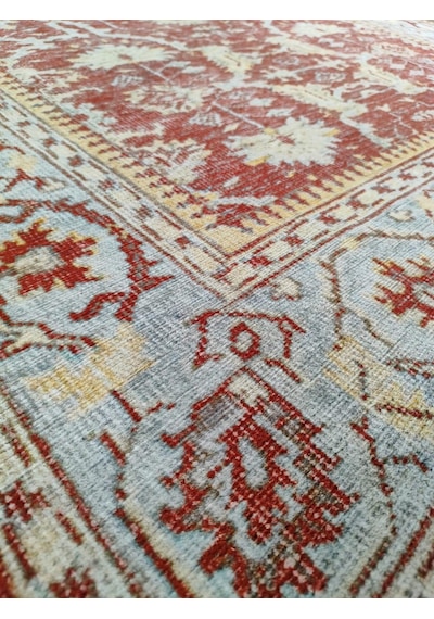 Çam Halı Anatolia 32-073 Etnik Eskitme Desenli Dokuma Tabanlı Yıkanabilir Şönil Salon Ve Oda Halısı Kırmızı