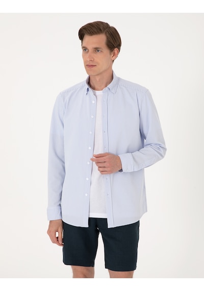Pierre Cardin Erkek Açık Mavi Gömlek Desenli 50307162-vr003 Açik Mavi