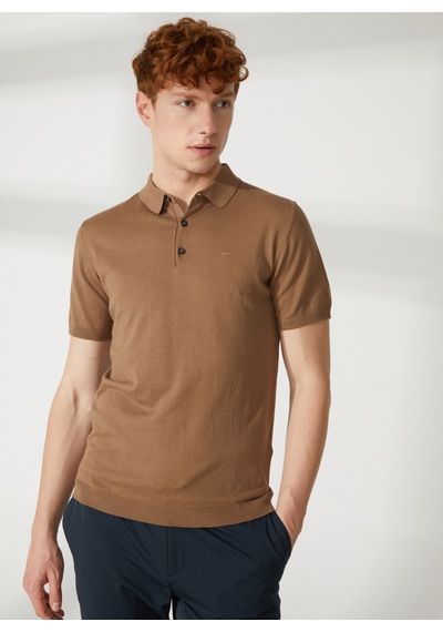 Fred Mello Polo Yaka Slim Fit Kahve Erkek Kazak Fm23s07macortez