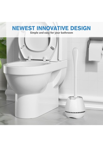 Tuvalet Fırçası Ve Tutacağı, Havalandırmalı Tutucu Ve Ergonomik Uzun Saplı Klozet Fırçası, Dayanıklı Kılla Diğer