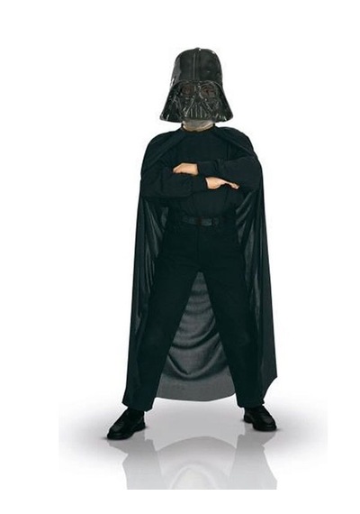 Çocuk Boy Yıldız Savaşları Star Wars Darth Vadet Maskesi Ve 90 Cm Pelerin Seti Siyah 5691