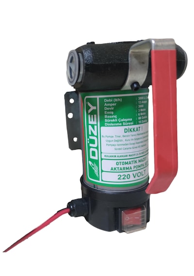 Düzey 220 Volt Bypasslı Dk/litre:40 Lt. Mazot Aktarma Pompası