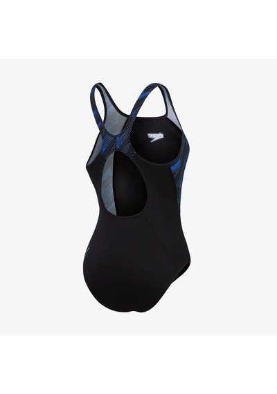 Speedo Hyperboom Splice Muscleback Kadın Siyah Mayo - 8-1347016764